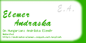 elemer andraska business card